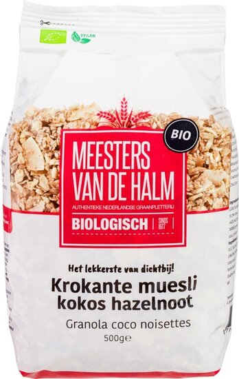 krokante muesli kokos hazelnoot - 6 x 500 gram